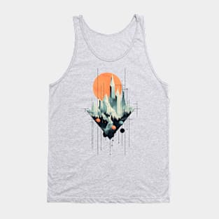 Geometric crystal city - Surreal artwork Tank Top